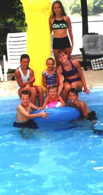 enjoying the pool at Hichkory Hollow Resort